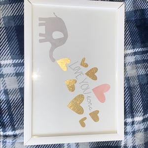 Love you tons picture with frame.